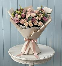 Букет цветов из:  Розы и Лизиантусы в Кукарино