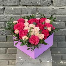 Цветочная композиция из Розы в коробке в Кукарино