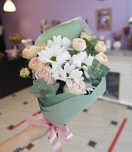 Букет милый в Кукарино Букет цветов из: Хризантемы и Розы в Кукарино