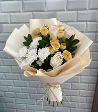 Букет цветов из:  Розы и Хризантемы в Кукарино