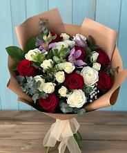 Букет цветов из:  Розы и Альстромерии в Кукарино