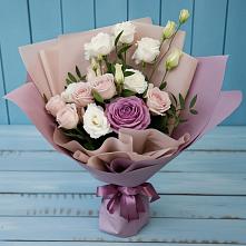 Букет цветов из:  Розы и Лизиантусы в Кукарино