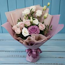 Букет цветов из:  Розы и Лизиантусы в Кукарино