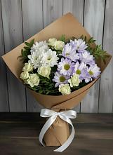 Букет цветов из:  Хризантемы и Розы в Кукарино