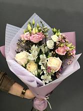 Букет цветов из:  Альстромерии, Розы и Лизиантусы #REPLACE_PRED# Кукарино