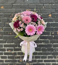 Букет цветов из:  Герберы и Хризантемы в Кукарино