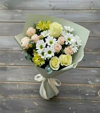 Букет цветов из:  Альстромерии, Розы и Хризантемы в Кукарино