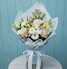 Букет цветов из:  Розы и Лизиантусы в Кукарино