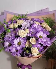 Букет цветов из:  Хризантемы и Розы #REPLACE_PRED# Кукарино