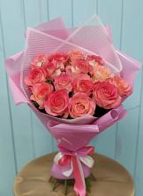 Букет 15 Розовых роз Равель в Кукарино